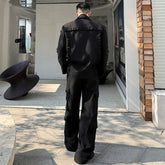 Men's Twill Wide-Leg Japanese Set